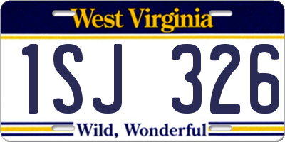 WV license plate 1SJ326