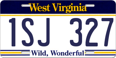 WV license plate 1SJ327