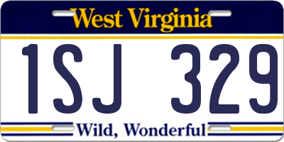 WV license plate 1SJ329