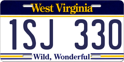 WV license plate 1SJ330