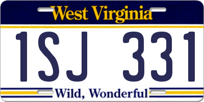 WV license plate 1SJ331