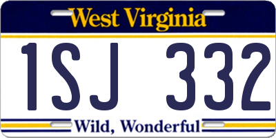 WV license plate 1SJ332