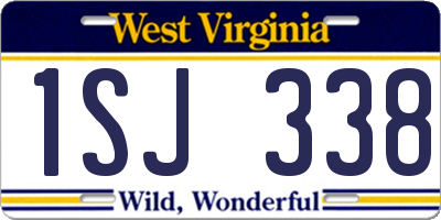 WV license plate 1SJ338