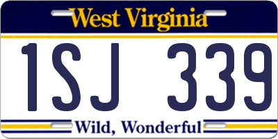 WV license plate 1SJ339