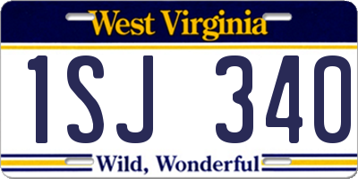 WV license plate 1SJ340