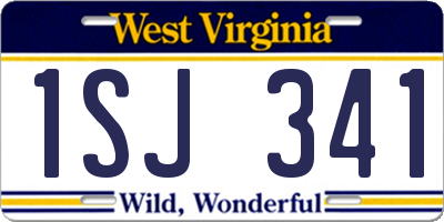 WV license plate 1SJ341