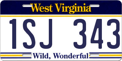 WV license plate 1SJ343
