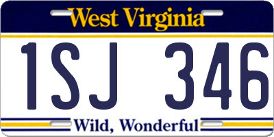 WV license plate 1SJ346