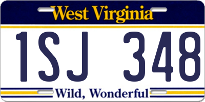 WV license plate 1SJ348