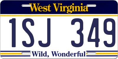 WV license plate 1SJ349