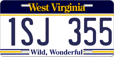 WV license plate 1SJ355