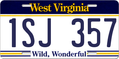 WV license plate 1SJ357