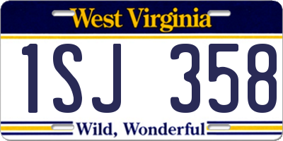 WV license plate 1SJ358