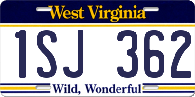 WV license plate 1SJ362