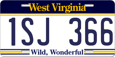 WV license plate 1SJ366