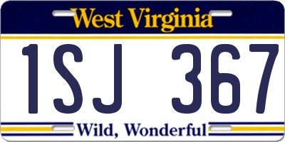 WV license plate 1SJ367