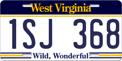 WV license plate 1SJ368