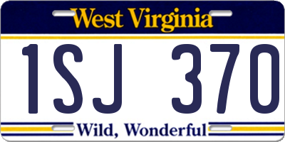 WV license plate 1SJ370