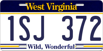 WV license plate 1SJ372