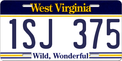 WV license plate 1SJ375