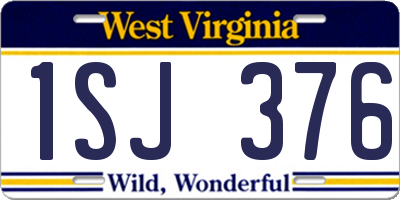 WV license plate 1SJ376