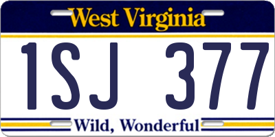 WV license plate 1SJ377