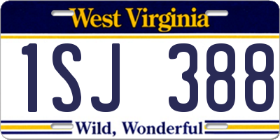 WV license plate 1SJ388