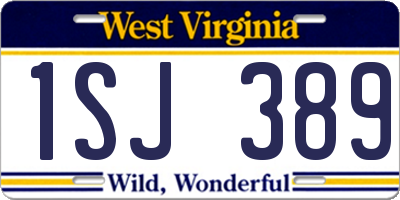 WV license plate 1SJ389