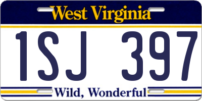 WV license plate 1SJ397
