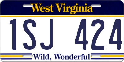 WV license plate 1SJ424