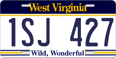 WV license plate 1SJ427