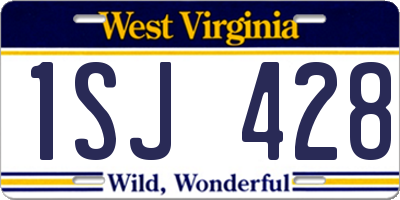 WV license plate 1SJ428