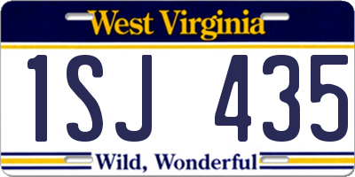 WV license plate 1SJ435