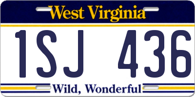 WV license plate 1SJ436