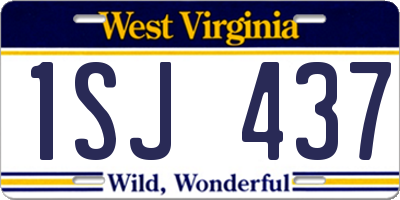 WV license plate 1SJ437