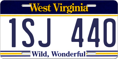 WV license plate 1SJ440