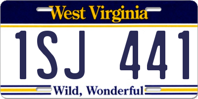 WV license plate 1SJ441