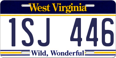 WV license plate 1SJ446