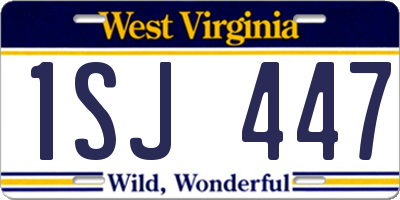 WV license plate 1SJ447