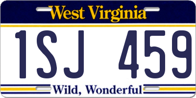 WV license plate 1SJ459
