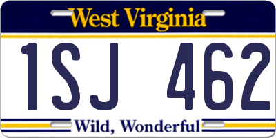 WV license plate 1SJ462
