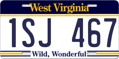 WV license plate 1SJ467