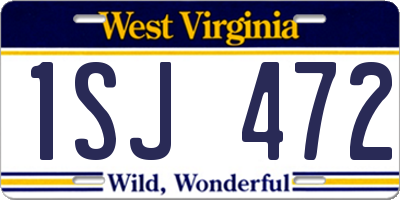 WV license plate 1SJ472