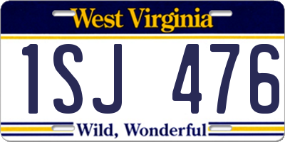WV license plate 1SJ476