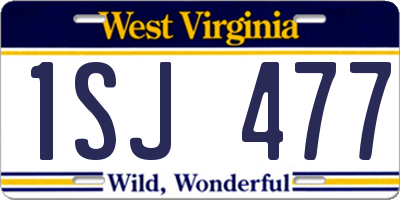WV license plate 1SJ477