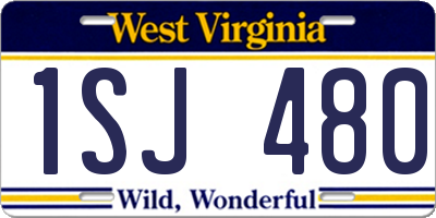 WV license plate 1SJ480