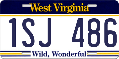 WV license plate 1SJ486