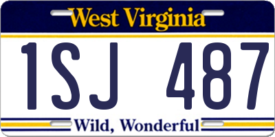 WV license plate 1SJ487