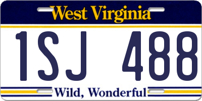 WV license plate 1SJ488