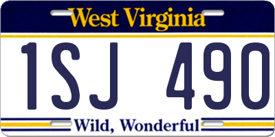 WV license plate 1SJ490